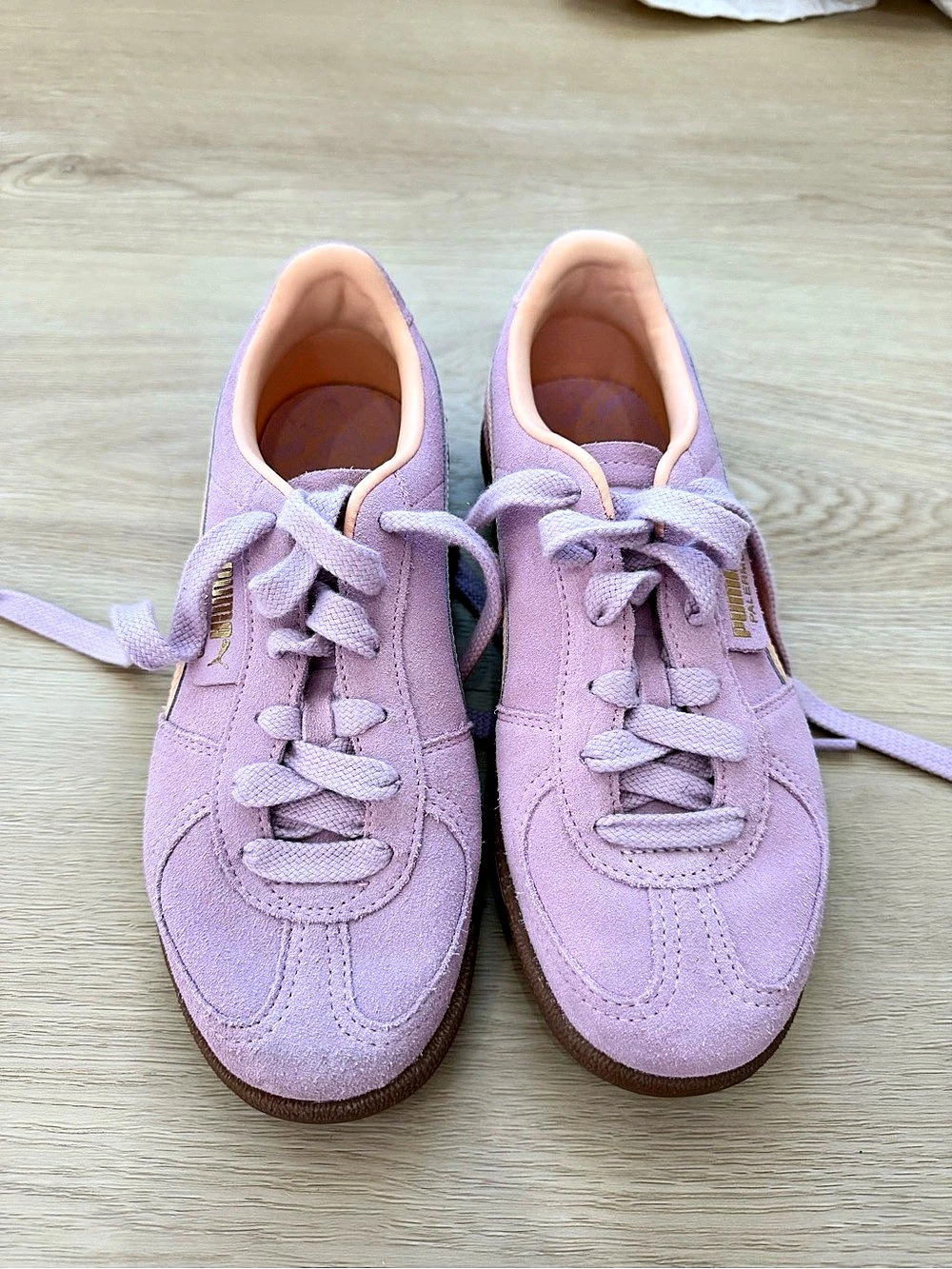Puma Palermo OG Grape Mist Peach Fizz Suede Sneakers